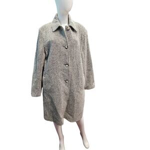 Worthington Tweed Wool Blend Long Wonter Coat 1X Womens Fall Winter